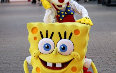 Roger rabbut and Sponge Bob 