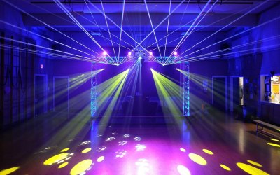 Laser & moving head large set up 