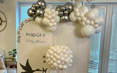 Baby it’s cold outside themed baby shower decor