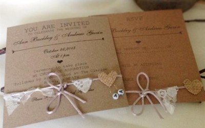 rustic wedding invitation