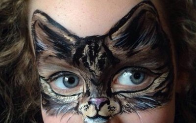 Tabby cat face paint