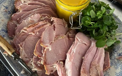 Honey roast ham & mustard sauce