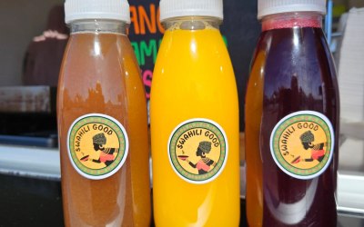 Tamarind juice, Mango juice & Hibiscus juice.