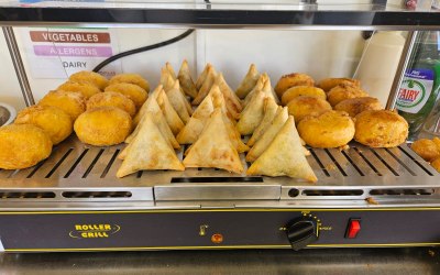 Lamb cutlets, cheese cutlets and Samosas 