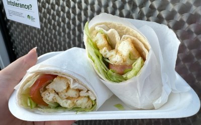 Halloumi Wrap with your choice of salad & sauce