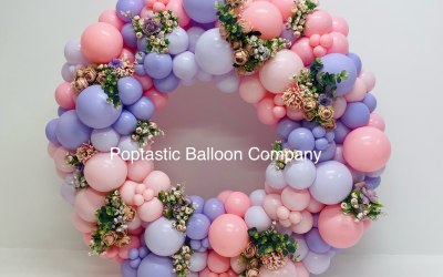 6ft Double Balloon Hoop With Flowers & Foliage 