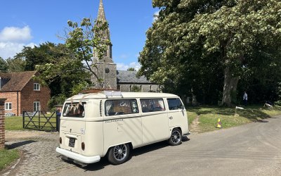 Outside the church 