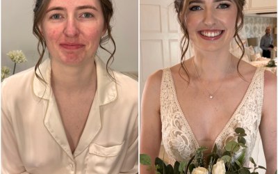 Natural bridal before & after