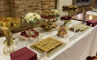 Dessert table at a wedding 