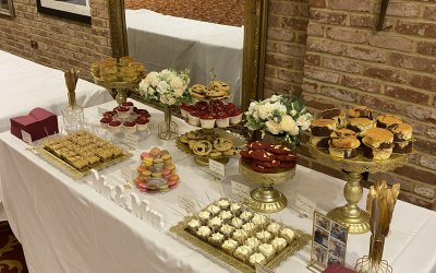 Dessert table at a wedding 