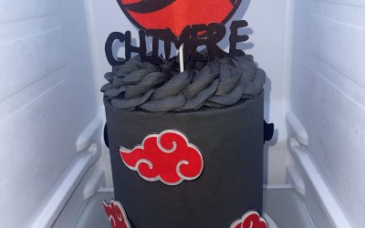 Naruto (akatsuki) themed Birthday cake