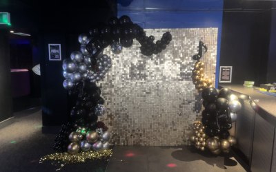 Gold sequin wall 