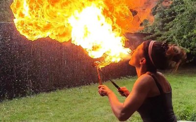 Fire performer 