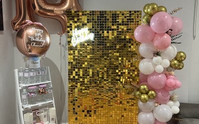 Shimmer Wall & Balloon Garland 