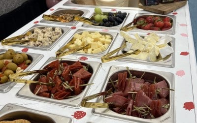 A close up of our Charcuterie cart selection. This can be customised to your preferences and occasion.