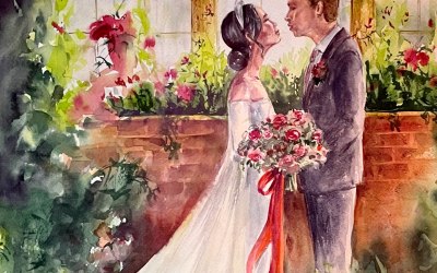 Watercolour ceremony painting 