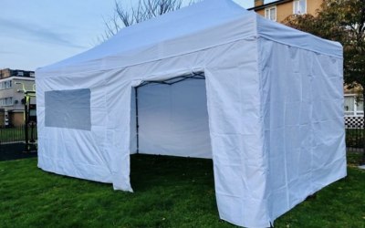 3m x 6m Gazebo (White/Black)