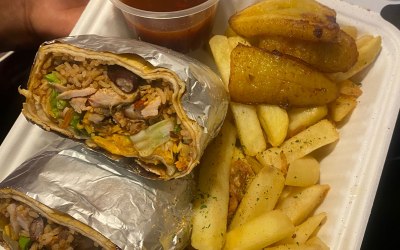 Jerk chicken wrap 