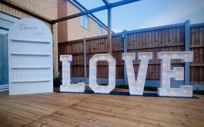 Love letters and prosecco wall