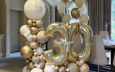 Balloon column and number stack 