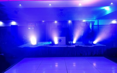 Dj setup with lights 