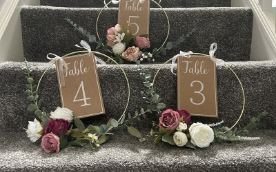 Table numbers bespoke