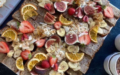 banana bread brunch platter