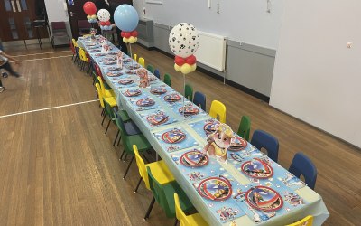 Table table Out for a PAW Patrol party