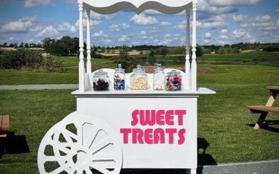 Wooden sweet cart