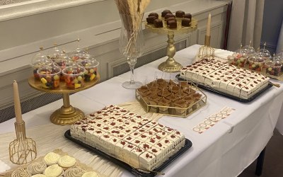 Dessert table at a wedding 