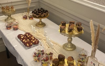 Dessert table at a wedding 