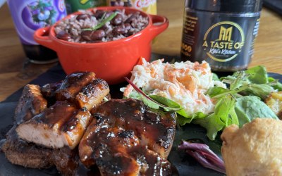 Caribbean flavours all round with our homemade jerk sauce 