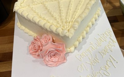 Diamond anniversary cake