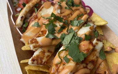 Halloumi loaded nachos 