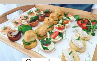 Assorted canapés ready to serve