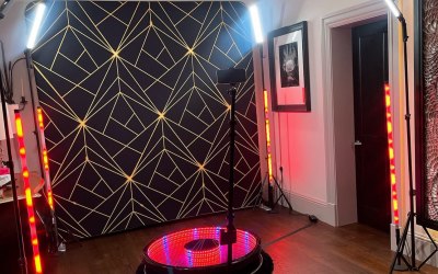 360 Video Booth with Backdrop