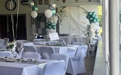 Table Centre piece with Helium Balloons