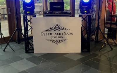 wedding package with custom dj booth