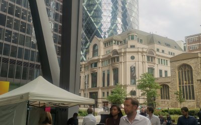 In the heart of London's central business district grilling