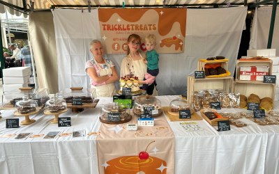 Us at the MK vintage& handmade market 2024