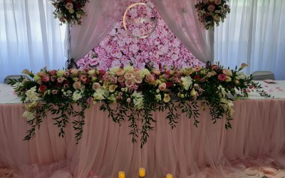 Bespoke head table and back drop