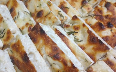 Organic flour sourdough focaccia 