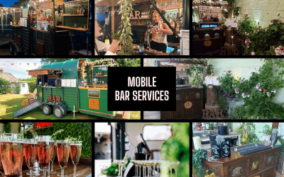 Choose between our stunning horsebox bar or hand crafted pop up structure.