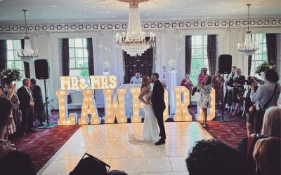 Wedding DJ, Floor & Letters @ Buxted Park Hotel 