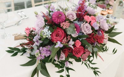 Floral arrangement for ceremony 