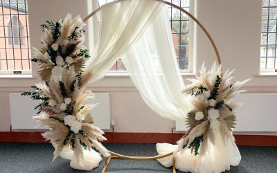 Pampas and rose hoop