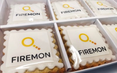 Branded logo cookies. 