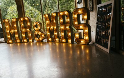 Mr & Mrs Light Up Letters Cornwall