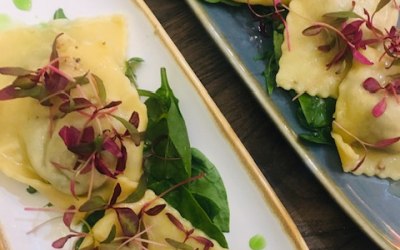 Homemade Mushroom and Truffle Ravioli