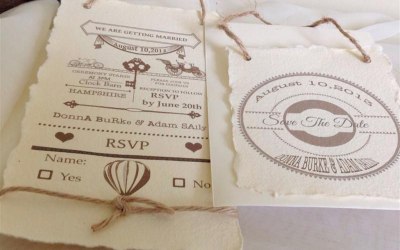 vintage wedding invitation